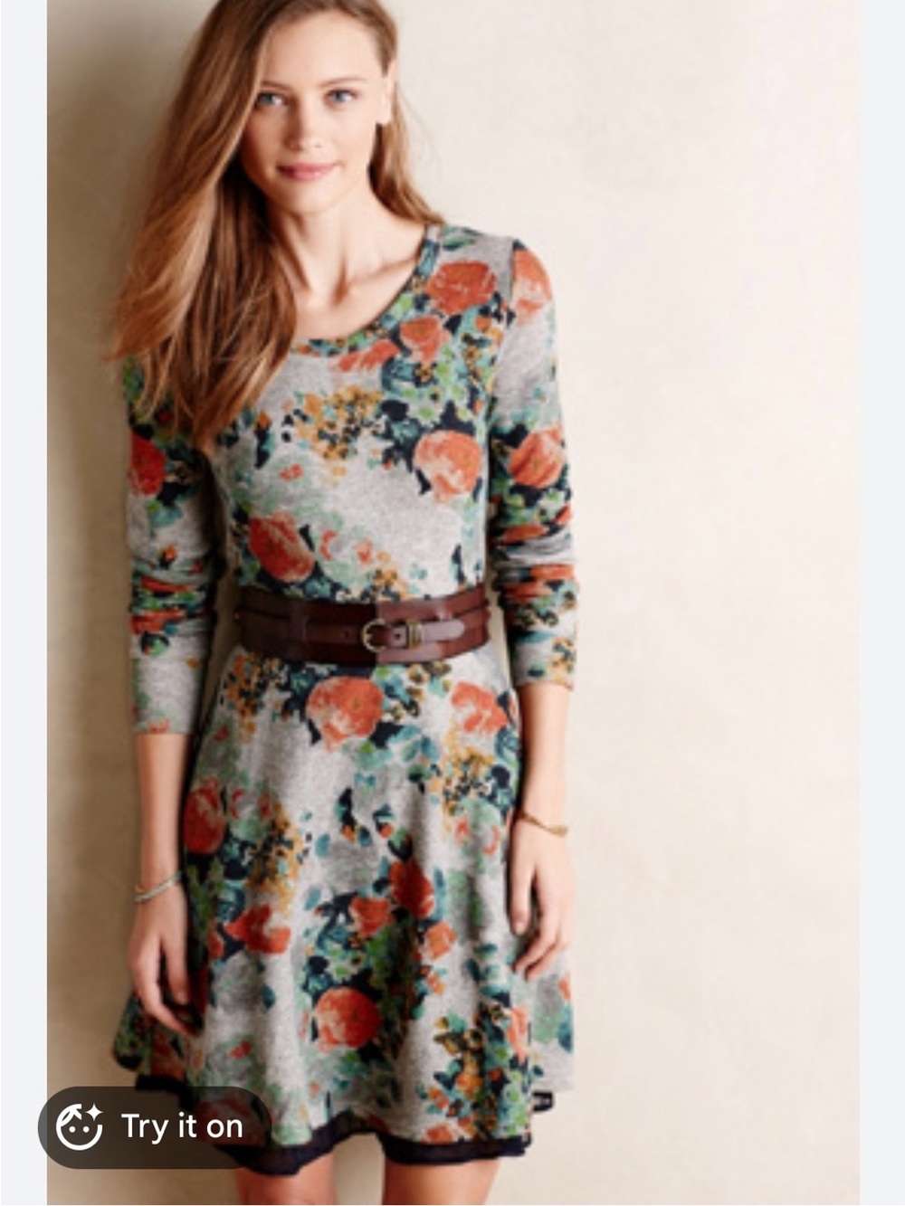 Anthropologie Fit-and-Flare Mini Dress